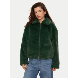 United Colors Of Benetton Кожено палто 2FBDDN06V Зелен Regular Fit