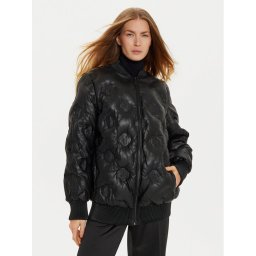 Guess Яке от имитация на кожа Marianne W4BL60 WGB20 Черен Regular Fit