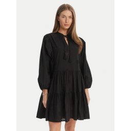 Seafolly Лятна рокля Embroidery 54155-DR Черен Regular Fit