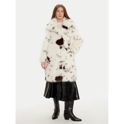 Sisley Кожено палто 2WIWLN05A Екрю Comfort Fit