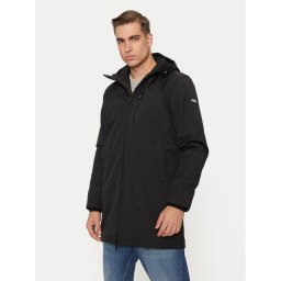 Schott NYC Преходно яке KALVIN Черен Regular Fit
