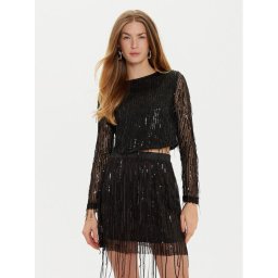 ONLY Блуза Spacy 15331803 Черен Cropped Fit