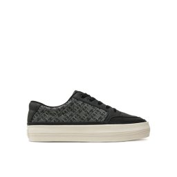 Tommy Hilfiger Сникърси Vulc Leather Sneaker Monogram FW0FW08331 Черен