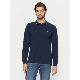 Lee Тениска с яка и копчета 112355666 Тъмносин Regular Fit