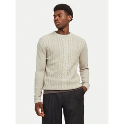 Jack & Jones Пуловер Craig 12258480 Екрю Regular Fit