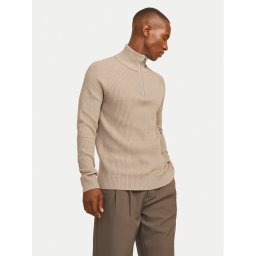 Jack & Jones Пуловер Pannel 12258473 Бежов Regular Fit