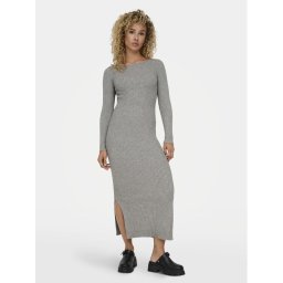 ONLY Плетена рокля Katia 15324649 Сив Slim Fit