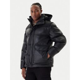 Boss Кожено яке Jolam 50522219 Черен Relaxed Fit