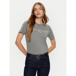 Tommy Hilfiger Тишърт WW0WW40276 Сив Regular Fit