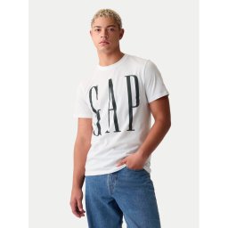 Gap Тишърт 866774-01 Бял Regular Fit