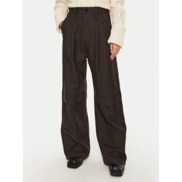 AMI Paris Текстилни панталони FTR305.WV0018 Кафяв Relaxed Fit