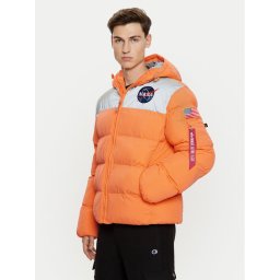 Alpha Industries Зимно яке 148135 Оранжев Regular Fit