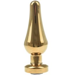 Метално дилдо Butt Plug "X FUN GOLD BLACK" 11.8 см. Размер-M