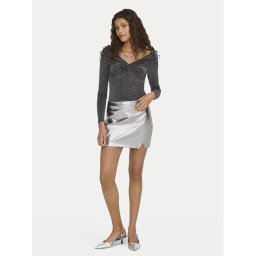 ONLY Блуза Queen 15331413 Сив Slim Fit