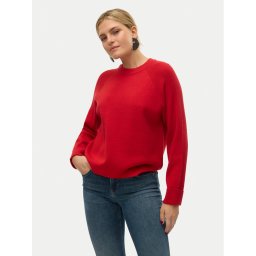 Vero Moda Пуловер Gold 10315516 Червен Regular Fit