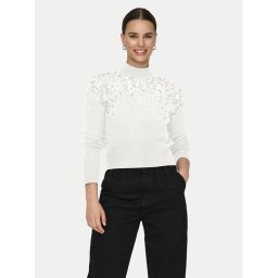 ONLY Пуловер Alba 15332081 Бял Regular Fit