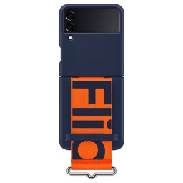 Оригинален гръб Samsung Silicone Cover with Strap за Galaxy Z Flip 3 - Син, EF-GF711TNE