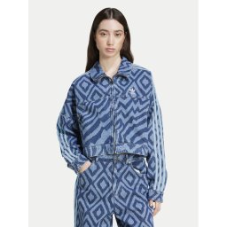 adidas Дънково яке FARM Rio IW0793 Син Loose Fit