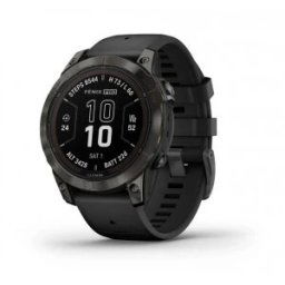 Garmin Fenix 7 Pro Sapphire Solar Edition Carbon Grey DLC Titanium с Black каишка Смарт часовник