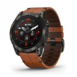 GARMIN EPIX PRO (Gen.2) Sapphire Edition 51 мм Carbon Grey DLC Titanium с Chestnut кожена каишка Смарт часовник