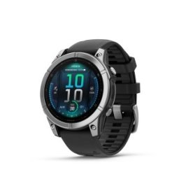 GARMIN FĒNIX® E - 47 мм, AMOLED - Stainless Steel с Black силиконова каишка