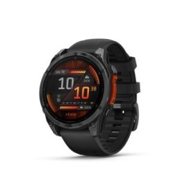GARMIN FĒNIX® 8 - 47 мм, AMOLED - Slate Gray с Black силиконова каишка