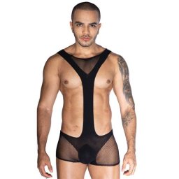 Секси мъжки мрежесто боди - бельо "KORG BLACK" Универсален размер