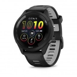 Garmin Forerunner 265 Black безел и корпус с Black/Powder Gray силиконова каишка Смарт часовник