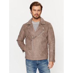 Jack & Jones Яке от имитация на кожа 12236853 Кафяв Regular Fit
