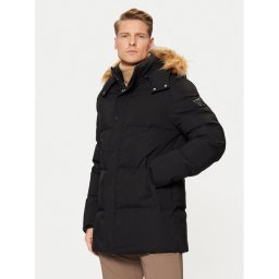 Guess Пухено яке M4BL53 WG7X2 Черен Regular Fit