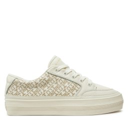 Сникърси Tommy Hilfiger Vulc Leather Sneaker Monogram FW0FW08331 Екрю