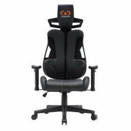 Геймърски стол RFG One Legend, до 150kg, Class 4 газов амортисьор, лумбална опора, черен