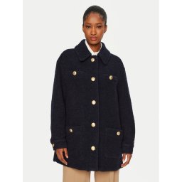 Tommy Hilfiger Вълнено палто WW0WW43762 Тъмносин Regular Fit