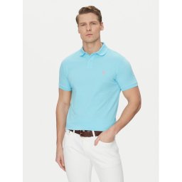 Polo Ralph Lauren Тениска с яка и копчета Core Replen 710782592 Син Custom Slim Fit