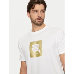 KARL LAGERFELD Тишърт 755460 551235 Бял Regular Fit