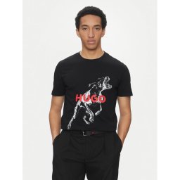Hugo Тишърт Deyladec 50530607 Черен Oversize