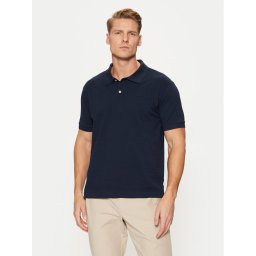Guess Jeans Тениска с яка и копчета M4BP29 KCJV1 Тъмносин Regular Fit