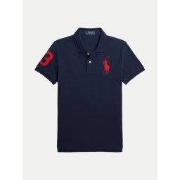 Polo Ralph Lauren Тениска с яка и копчета 323708861113 Тъмносин Regular Fit