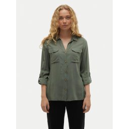 Vero Moda Риза Bumpy 10275283 Зелен Regular Fit