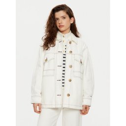 Tommy Hilfiger дънкова риза WW0WW43728 Бял Relaxed Fit