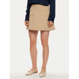 Tommy Hilfiger Мини пола WW0WW44994 Бежов Regular Fit