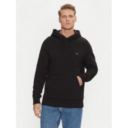 Calvin Klein Jeans Суитшърт Woven Label Hoodie J30J327113 Черен Regular Fit