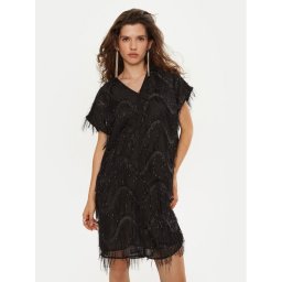 Bruuns Bazaar Коктейлна рокля Nellat BBW4197 Черен Loose Fit