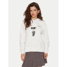 KARL LAGERFELD Суитшърт A1W20083 Бял Regular Fit