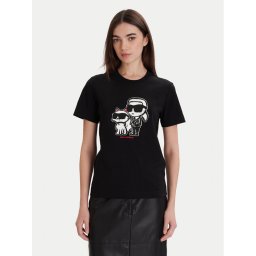 KARL LAGERFELD Тишърт A1W17129 Черен Regular Fit