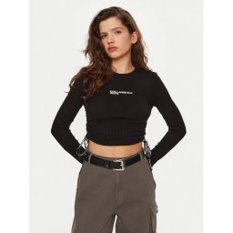 Karl Lagerfeld Jeans Блуза A1W17037 Черен Slim Fit