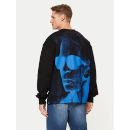Karl Lagerfeld Jeans Суитшърт A1M20070 Черен Relaxed Fit