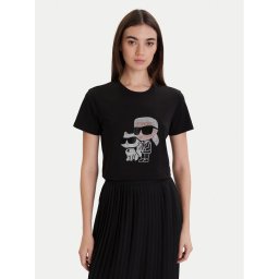 KARL LAGERFELD Тишърт A1W17131 Черен Regular Fit