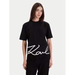 KARL LAGERFELD Тишърт A1W17013 Черен Relaxed Fit