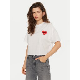 KARL LAGERFELD Тишърт A1W17074 Бял Regular Fit
